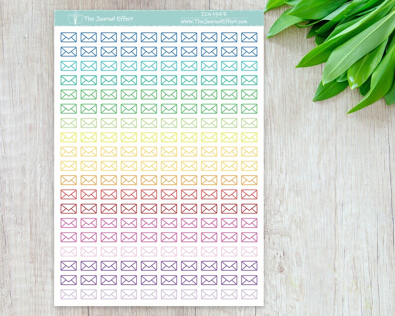 ENVELOPE Mini Icon Label Planner Stickers for Erin Condren - Etsy