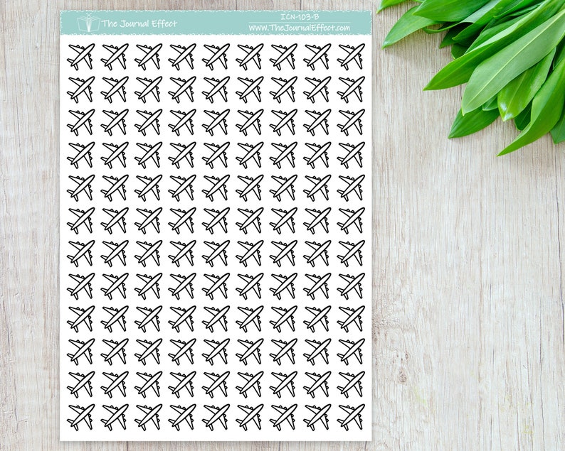 AIRPLANE Mini Icon Label Planner Stickers for Erin Condren | Etsy