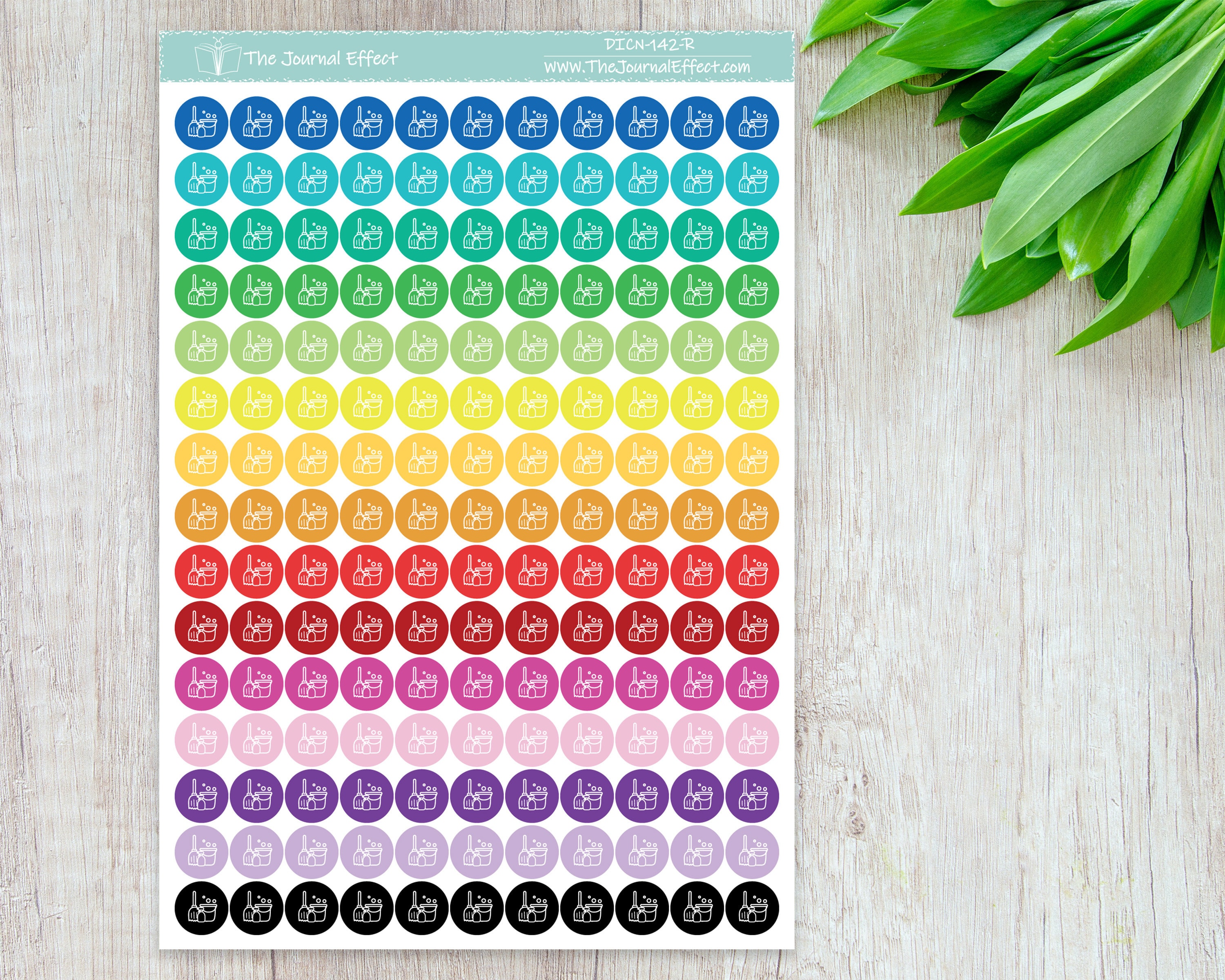 CLEANING, Tiny Dot Icon Stickers, .32" Functional Planner Stickers ...