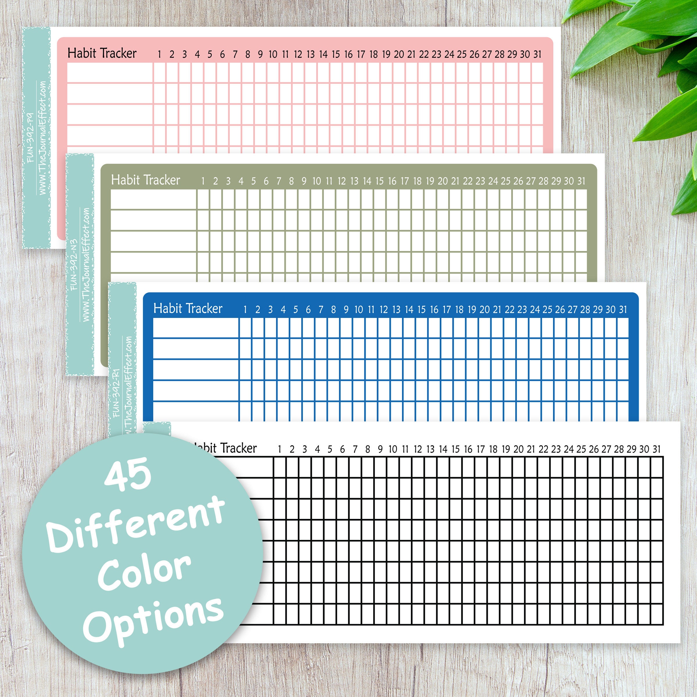 MONTHLY HABIT Tracker Table, Functional Label Planner Stickers ...