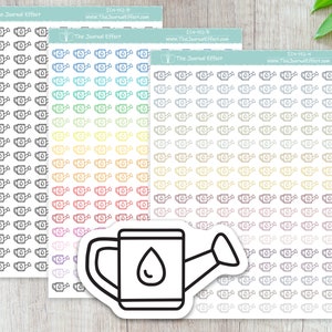 WATERING CAN, Mini icon, Label Planner Stickers for Erin Condren, Happy Planner, Bujo, A5 and many more! ICN-152