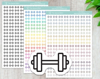 DUMBBELL, Mini icon, Label Planner Stickers for Erin Condren, Happy Planner, BUJO, A5 and many more! ICN-140