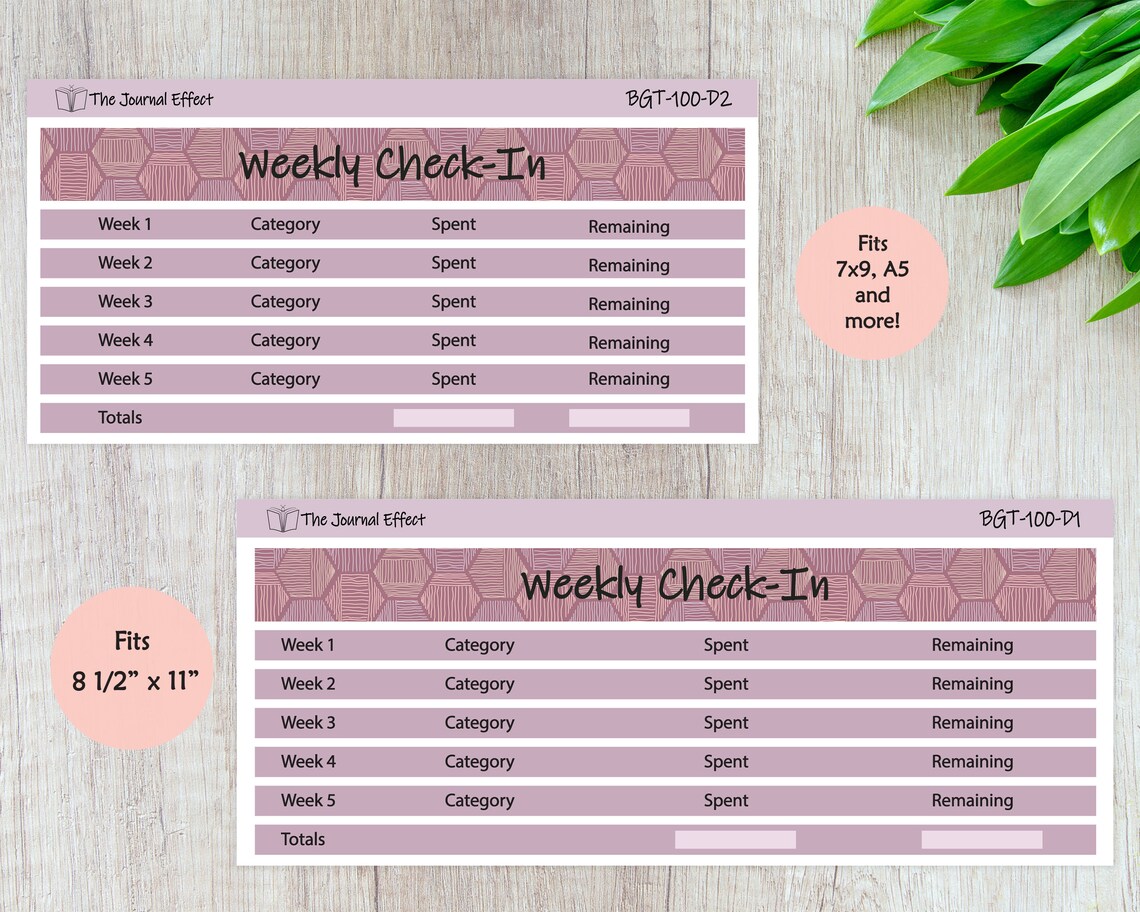 Hexagon Lines Budget Kit, Budget Label Planner Stickers, A5, 7x9 ...