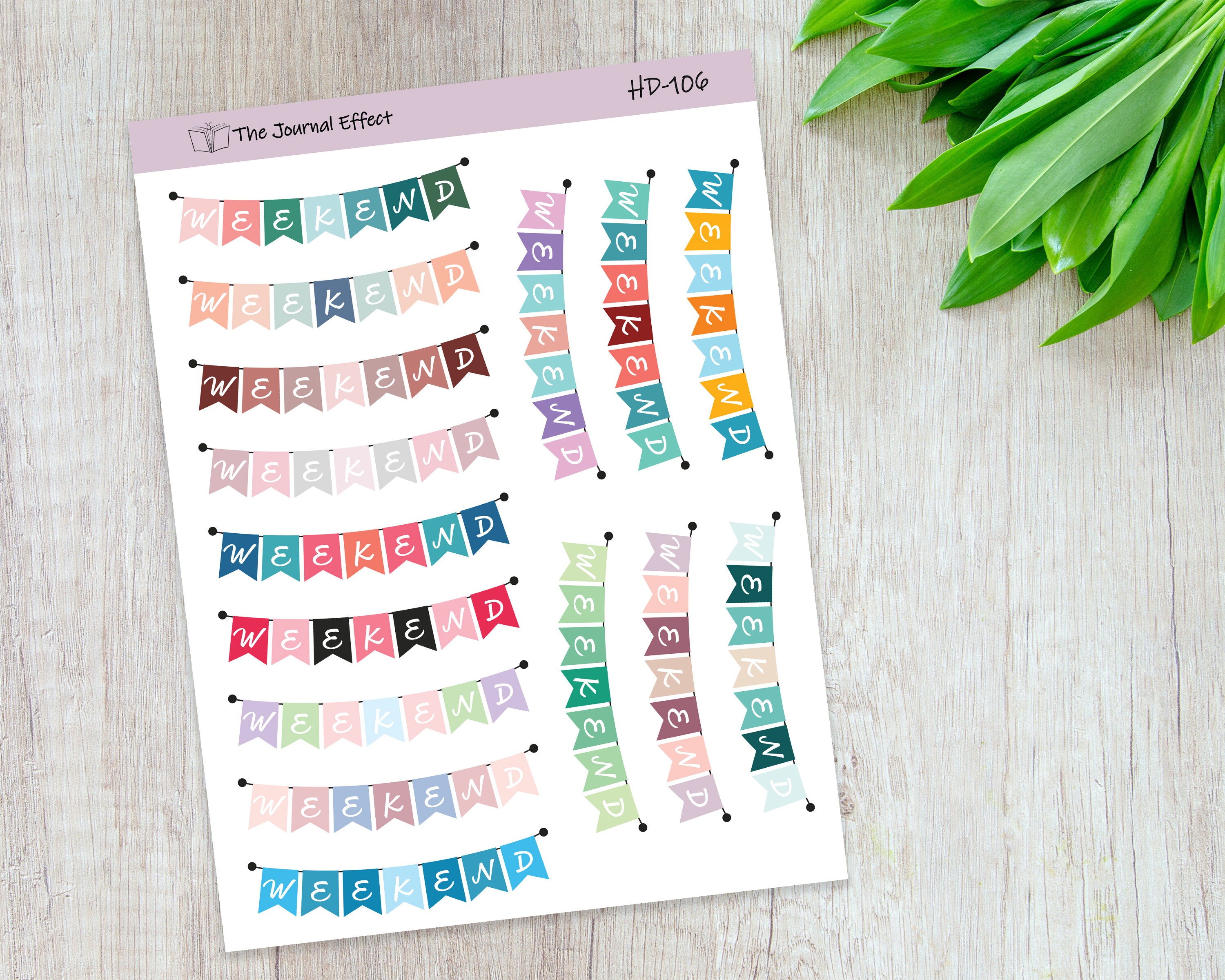 WEEKEND BANNER Header Label Planner Stickers for Erin Condren, Happy ...