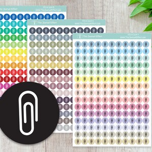 PAPER CLIP Tiny Dot Icon Stickers, .32&quot; Functional Planner Stickers, Labels, Bujo, Stationery, Scrapbooking, Bullet Journal, DICN-204
