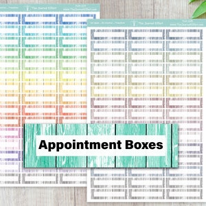 Wood Texture APPOINTMENT BOXES, Functional Label Planner Stickers, Stationery, Scrapbooking, Bullet Journal Fun-207, Fun-208