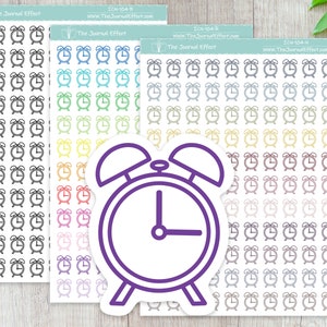 ALARM Clock, Mini icon, Label Planner Stickers, Bujo, Functional Stickers, Stationery, Scrapbooking, Bullet Journal, ICN-104