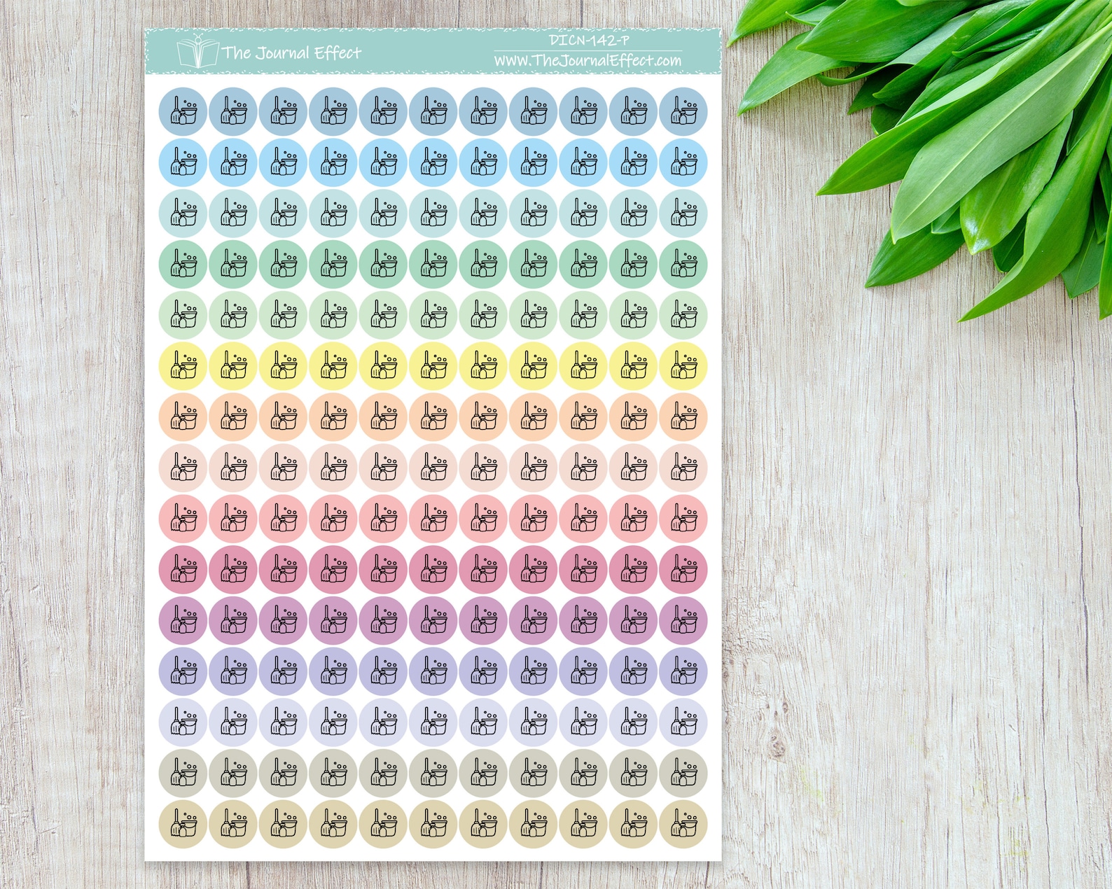 CLEANING, Tiny Dot Icon Stickers, .32" Functional Planner Stickers ...
