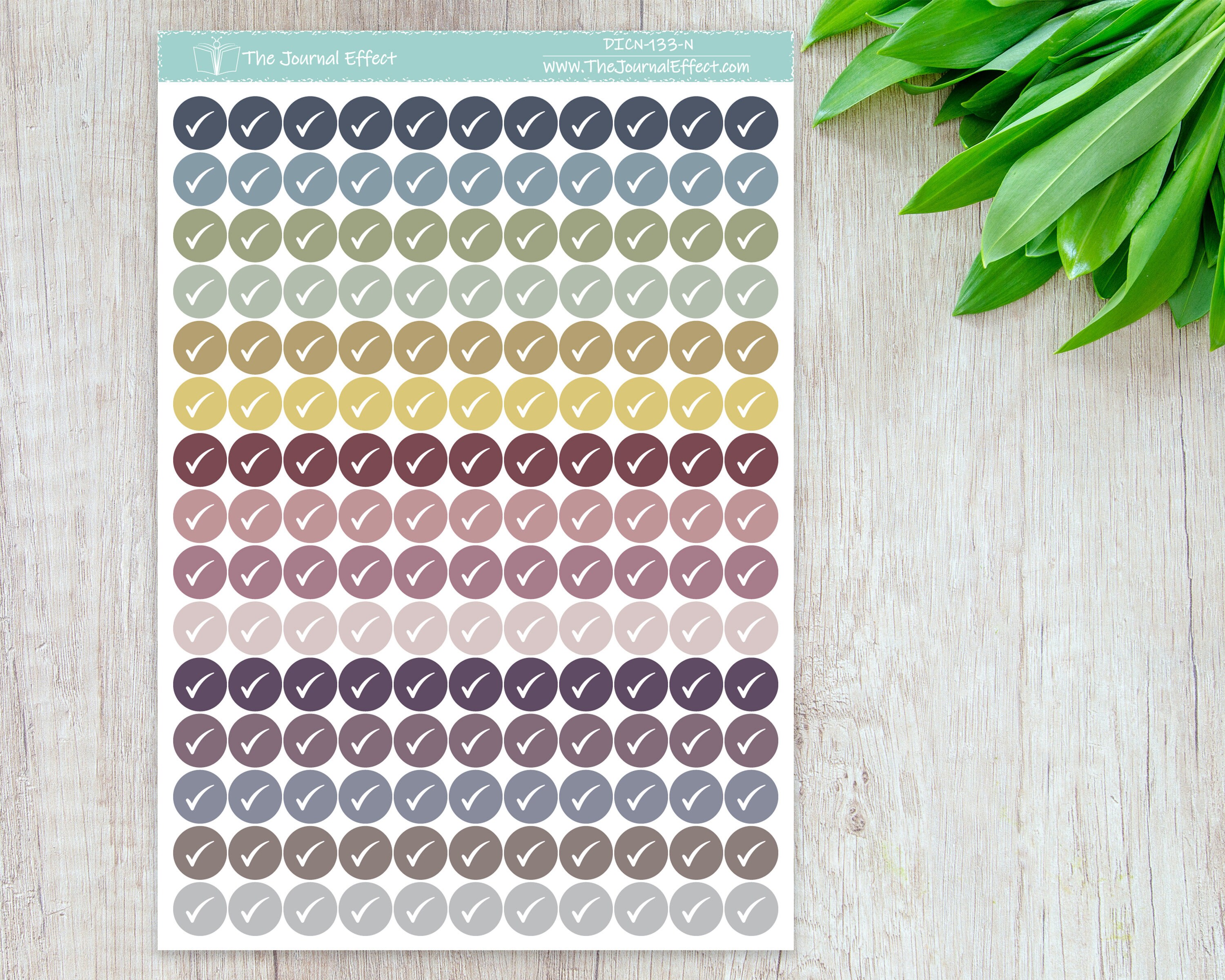 CHECK MARK, Tiny Dot Icon Stickers, .32" Functional Planner Stickers ...