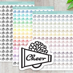 CHEERLEADING, Mini icon, Label Planner Stickers, Bujo, Functional Stickers, Stationery, Scrapbooking, Bullet Journal, ICN-141