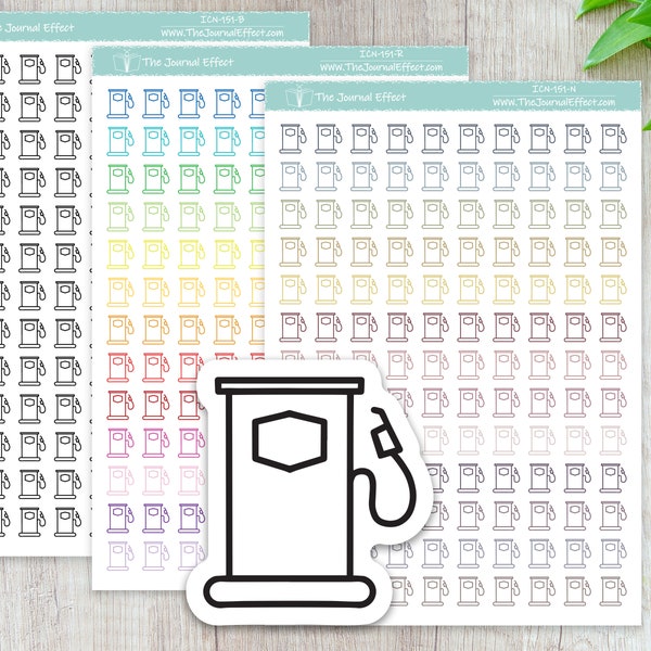 GAS, Mini icon, Label Planner Stickers for Erin Condren, Happy Planner, BUJO, A5 and many more! ICN-151