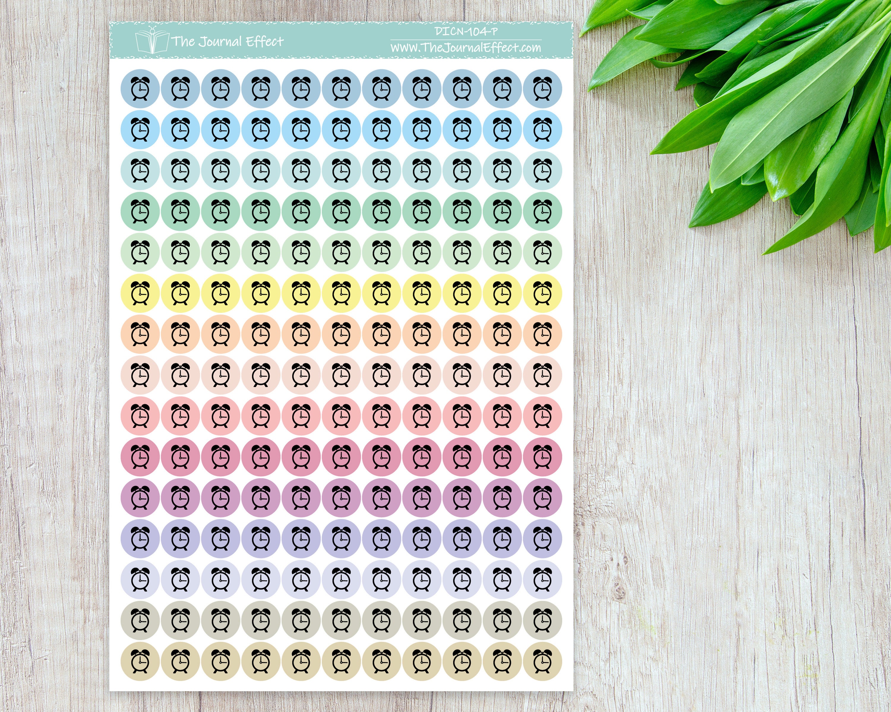 ALARM CLOCK Tiny Dot Icon Stickers, .32" Functional Planner Stickers ...