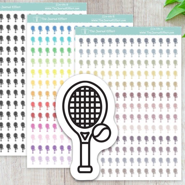 TENNIS, Mini icon, Label Planner Stickers for Erin Condren, Happy Planner, BUJO, A5 and many more! ICN-191