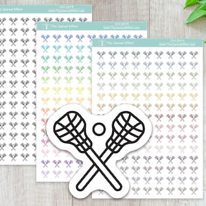 LACROSSE  Mini icon, Label Planner Stickers, Bujo, Functional Stickers, Stationery, Scrapbooking, Bullet Journal, ICN-207