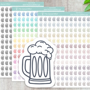BEER STEIN, Mini icon, Label Planner Stickers, Bujo, Functional Stickers, Stationery, Scrapbooking, Bullet Journal, ICN-113