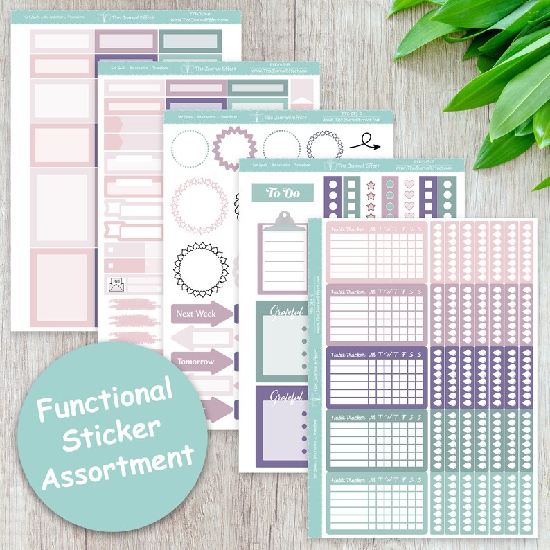 Functional Sticker Variety Pack, Label Planner Stickers, Stationery ...