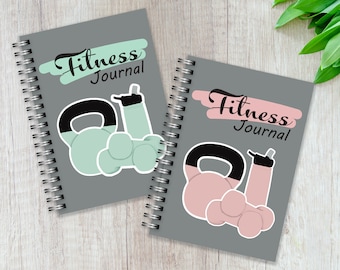 6-Month FITNESS JOURNAL, 6"x8.5", 26 Week Weight Loss Journal/Planner, Hard Cover Wire Bound Paper Planner, Physical Planner