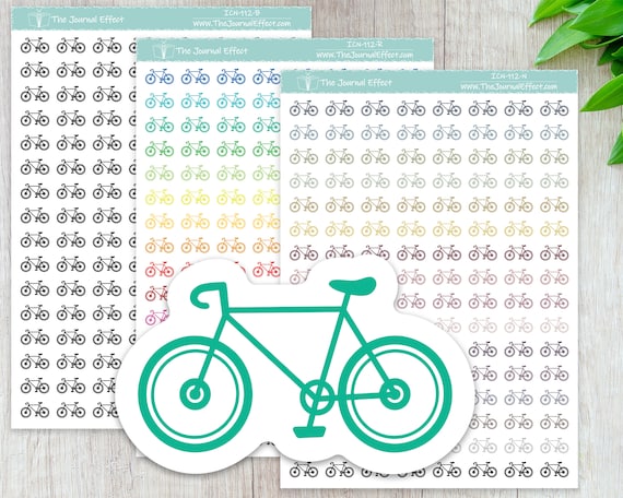 BICYCLE, Mini icon, Label Planner Stickers, Bujo, Functional Stickers, Stationery, Scrapbooking, Bullet Journal, ICN-112
