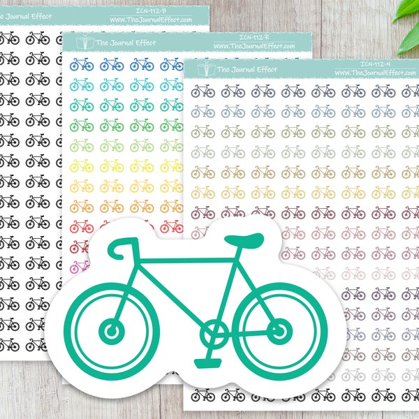 BICYCLE, Mini icon, Label Planner Stickers for Erin Condren, Happy Planner, BUJO, A5 and many more!