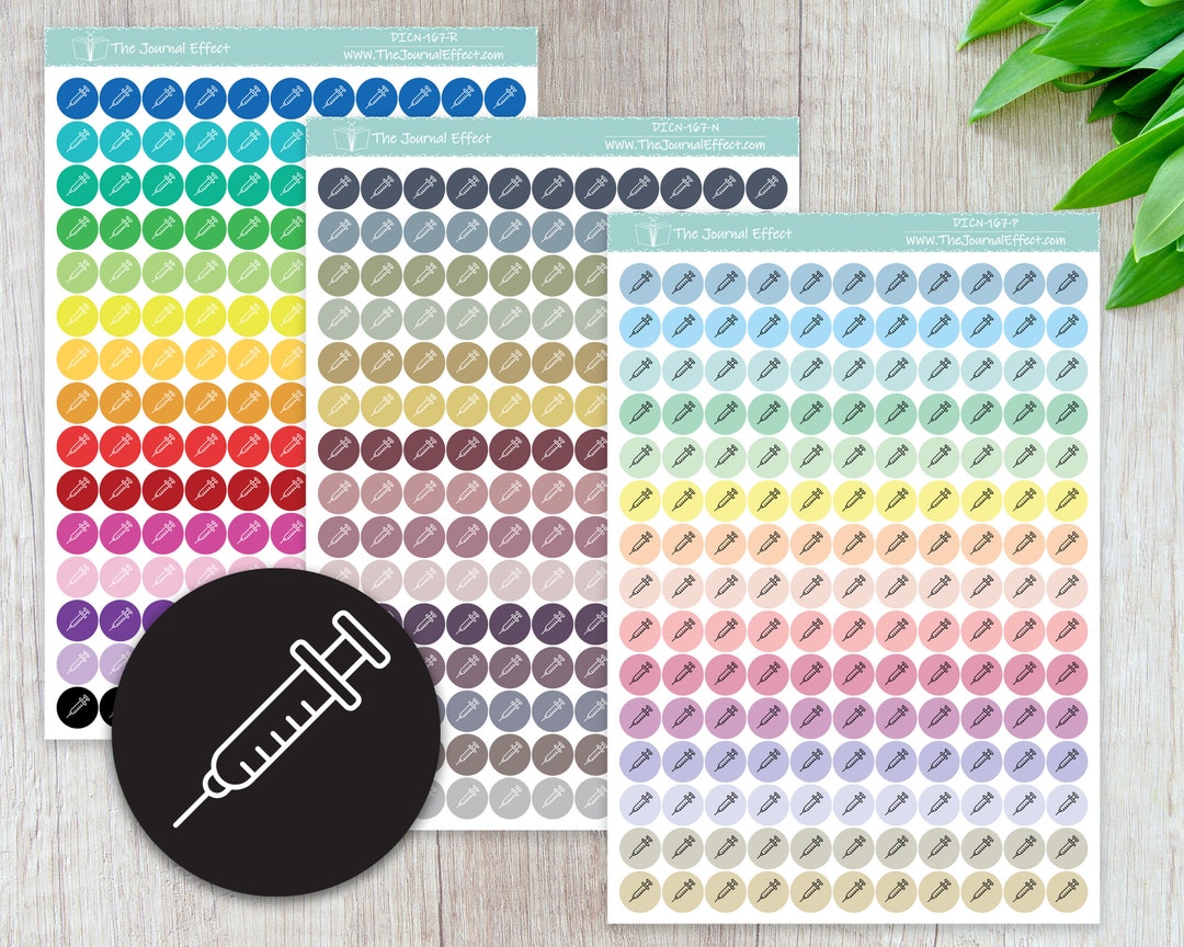 Syring Sticker SYRINGE Tiny Dot Icon Stickers, .32