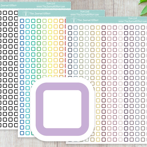 Individual CHECK BOXES, Label Planner Stickers for Erin Condren, Happy Planner, BUJO, A5 and many more! Fun-217, Fun-218, Fun-219