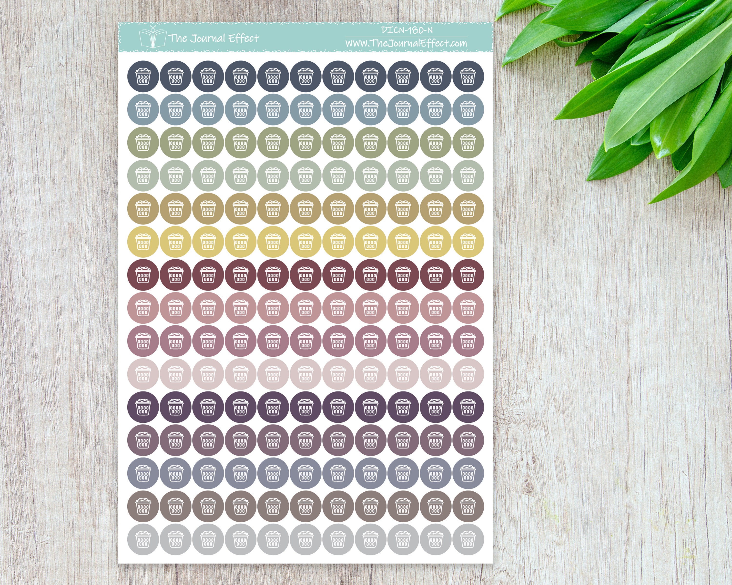 LAUNDRY BASKET Tiny Dot Icon Stickers, .32" Functional Planner Stickers ...