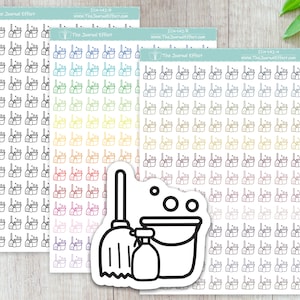 CLEAN, Mini icon, Label Planner Stickers, Bujo, Functional Stickers, Stationery, Scrapbooking, Bullet Journal, ICN-142