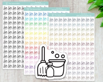 CLEAN, Mini icon, Label Planner Stickers for Erin Condren, Happy Planner, BUJO, A5 and many more! ICN-142