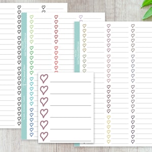 Full Box, Heart CHECK LIST, Label Planner Stickers, Functional Stickers, Stationery, Scrapbooking, Bullet Journal, Fun-229, Fun-230, Fun-231