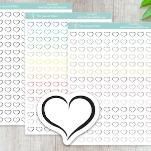 HEART, Mini icon, Label Planner Stickers, Bujo, Functional Stickers, Stationery, Scrapbooking, Bullet Journal, ICN-158