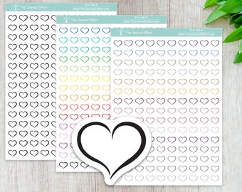 HEART, Mini icon, Label Planner Stickers for Erin Condren, Happy Planner, BUJO, A5 and many more!