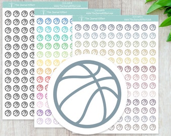 BASKETBALL, Mini icon, Label Planner Stickers for Erin Condren, Happy Planner, BUJO, A5 and many more!