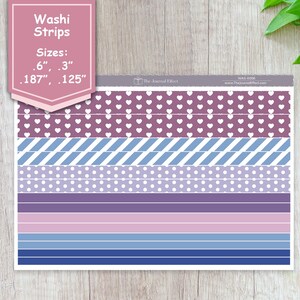 WASHI STRIPS Stickers, Planner Stickers, Decorative, Functional Planner Stickers, WAS-K006
