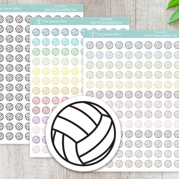 VOLLEYBALL, Mini icon, Label Planner Stickers for Erin Condren, Happy Planner, BUJO, A5 and many more! ICN-159