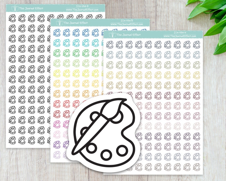 Paint Labelstaicker PAINT/ART, Mini Icon, Label Planner Stickers, Bujo, Functional Stickers ...