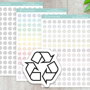 RECYCLE, Mini icon, Label Planner Stickers, Bujo, Functional Stickers, Stationery, Scrapbooking, Bullet Journal, ICN-161