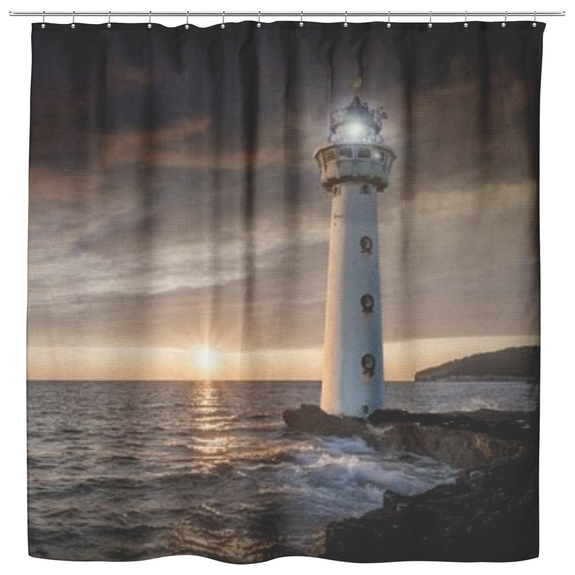Bathroom 45x120 cm Children Bedroom and Living Room Modern transparent Curtain Half Curtain with Maritime Motif Net Curtain LIGHTHOUSE for Kitchen 