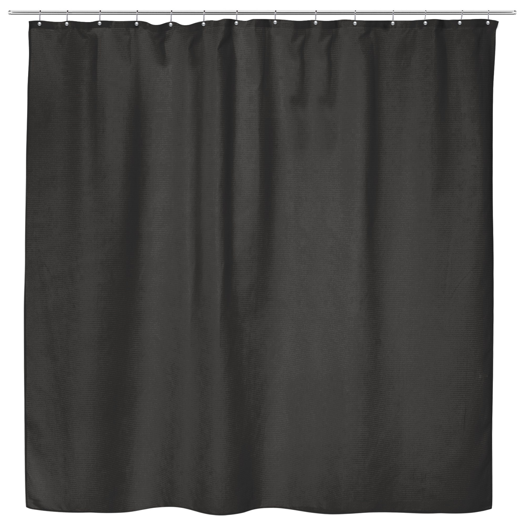 Black Curtain Oxford Shower Curtain Solid Color - Etsy
