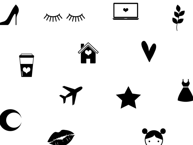 Black and White Instagram Highlight Cover Instagram Etsy