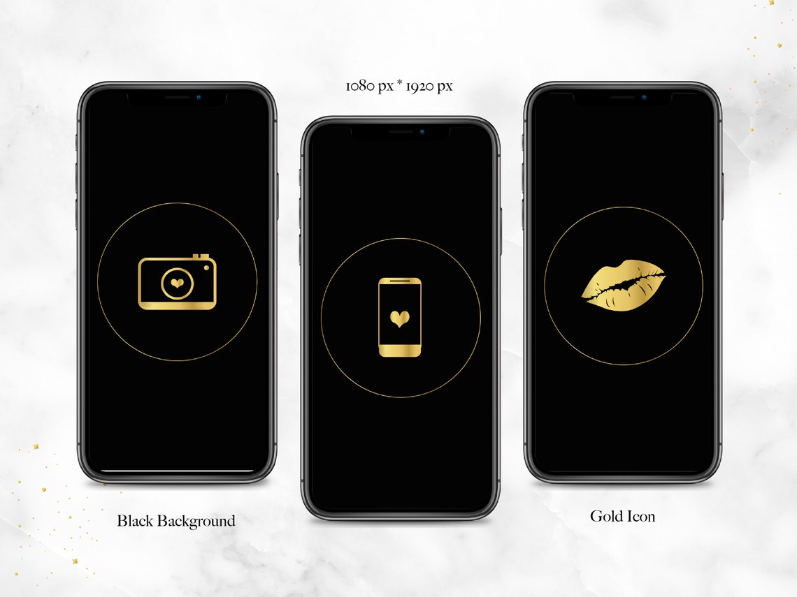 Black and Gold Instagram Highlight Covers Instagram Highlight Icons