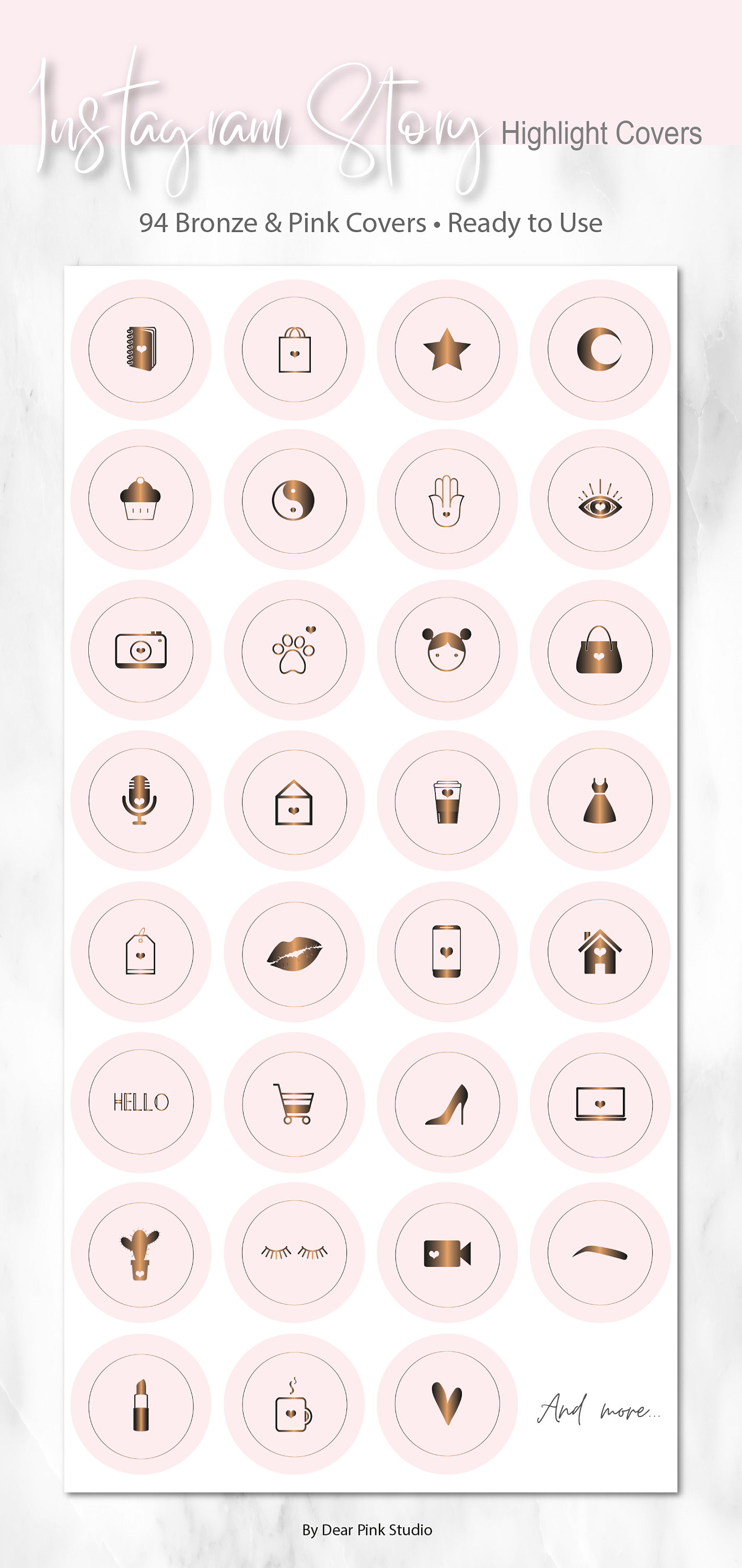 DIY Instagram Highlight Icon Covers Instagram Stories Pink - Etsy