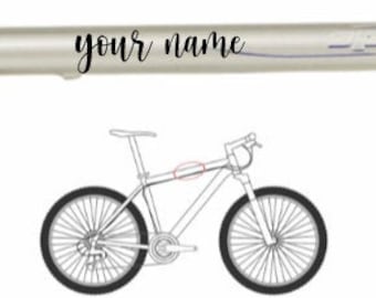 bike frame name stickers