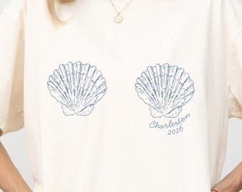 Seashell Bachelorette Party T-Shirt: Coastal Bridal Crew Tee
