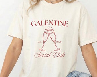 Comfort Colors® Galentine Social Club Shirt, Galentines Day Party Shirt