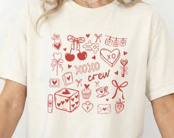 Comfort Colors® XOXO Galentine Social Club Shirt, Galentines Day Party Shirt