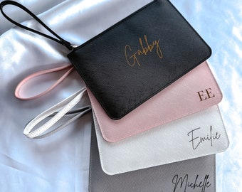 Personalized Clutch Bag, Custom Makeup Bag, Bridesmaid Gift, Bridesmaid Clutch, Gift for Her, Monogram Clutch, Bridal Party Gift