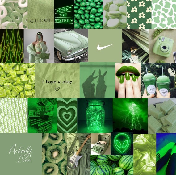 70 Green Photo Wall Collage Kit Instant Digital Digital - Etsy Canada