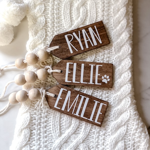 Wooden Name Tags - Etsy