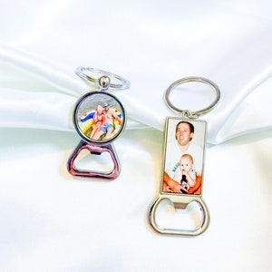 Custom Bottle Opener Keychain Photo Keychain with Bottle Opener Metal Keychain Customized Keychain Bulk Keychains Name Keychain