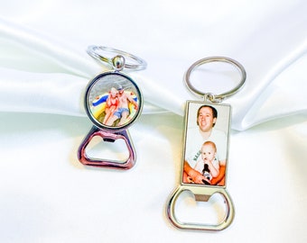 Custom Bottle Opener Keychain Photo Keychain with Bottle Opener Metal Keychain Customized Keychain Bulk Keychains Name Keychain